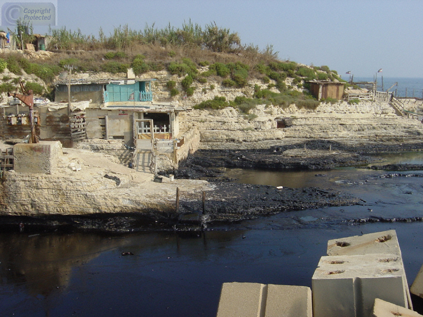 Fishing Village and Oil Slick